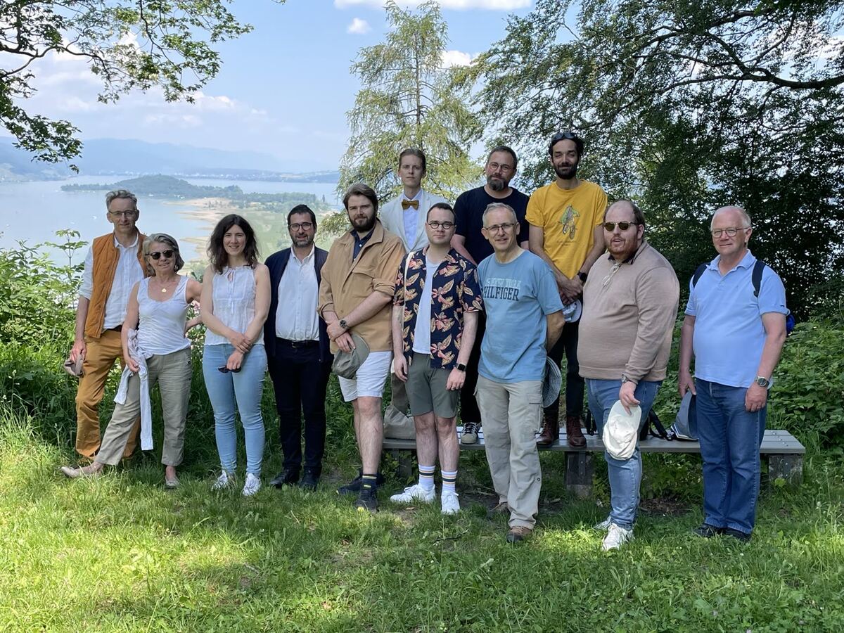 Photo de groupe, séminaire doctoral et post-doctoral 2023, Villa Jolimont, Erlach (Suisse)